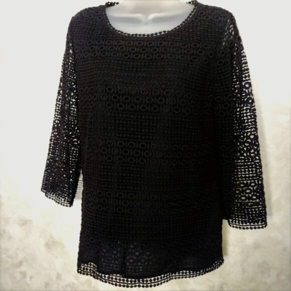 Beautiful Talbots Lace Overlay Tunic Like New S - Picture 1 of 6
